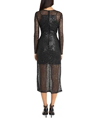 Donna Morgan Women's Sequined Midi Dress
