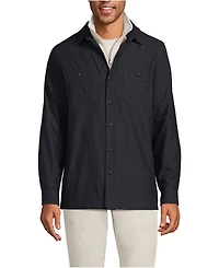 Lands' End Men's Lined Waffle Shirt Jacket