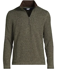 Lands' End Men's Sweater Fleece Quarter Zip Pullover