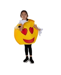 Dress Up America Kids Emoji Hearts Smiley Costume Tunic & Gloves Set