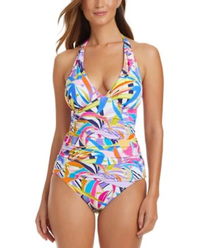 Bleu By Rod Beattie Womens Living Color Halter Tankini Top Bikini Bottoms