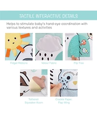 The Peanutshell 7 in 1 Baby Play Gym and Tummy Time Mat, Woodland Animals