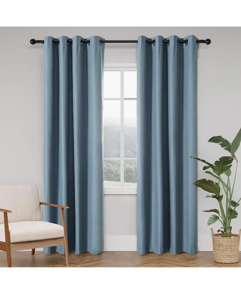Soft Cotton Feel Twill Polyester Blackout Grommet Pair (2 panels