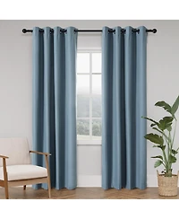 Soft Cotton Feel Twill Polyester Blackout Grommet Pair (2 panels
