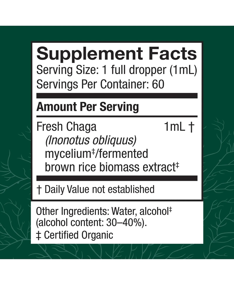 Host Defense Chaga Extract - Immune System Support Supplement - Chaga Mushroom for Antioxidant Activity Support