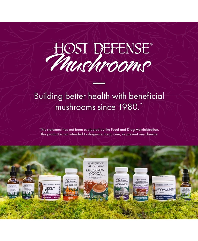 Host Defense Turkey Tail Extract - Digestive Health & Immune Response Support Supplement