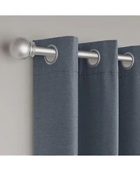 Brushed Serengeti Stria 100% Blackout Grommet Pair (2 panels