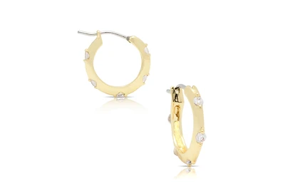 Lily Nily Girls Medium Cz Hoop Earrings