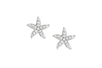 Lily Nily Girls Starfish Cz Stud Earrings in Sterling Silver