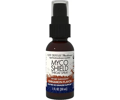 Host Defense MycoShield Throat Spray - Immune Health Support Dietary Mushroom Supplement with Chaga, Reishi