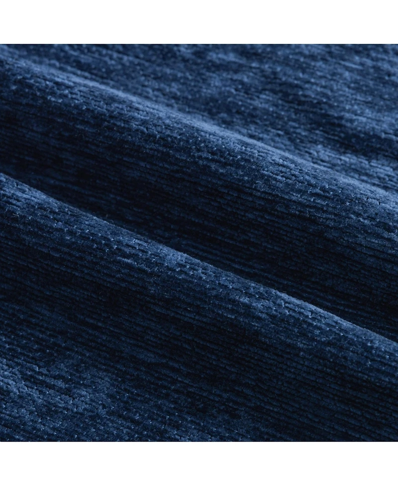 Chenille Solid Room Darkening Back Tab Curtain Panel