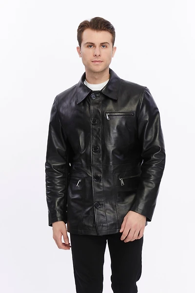 Furniq Uk Men's Genuine Leather Jacket
