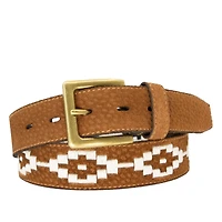 La Matera Men's El Campo Polo Belt Tan