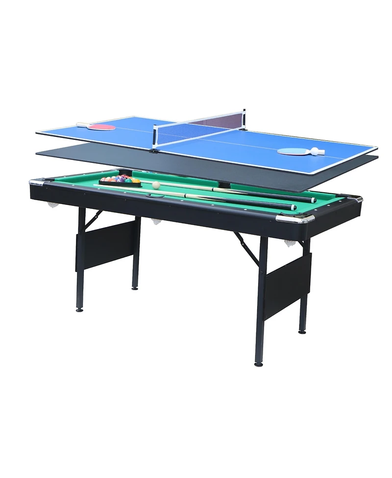 Streamdale Furniture 3-in-1 Multifunctional Game Table Billiards, Table Tennis, and Dining