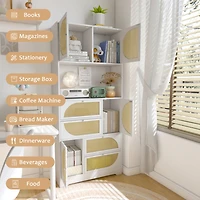 Streamdale Freestanding Kitchen Pantry Cabinet with Countertop