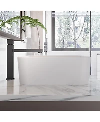 gaomon 22'' x 16''Vessel Sink White Undermount Bathroom Sink Rectangle