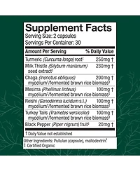 Host Defense MycoBotanicals Liver Capsules - Liver Health Supplement with Milk Thistle & Turmeric Root