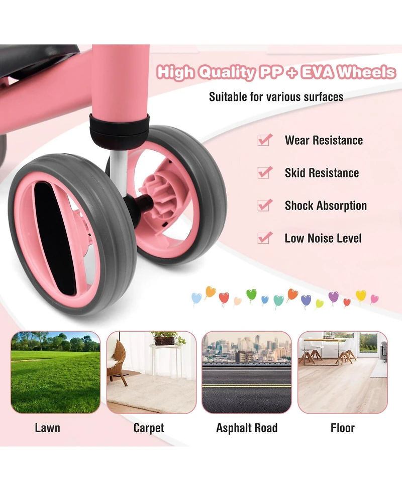 Hongge 4 Wheels Baby Balance Bike Toy