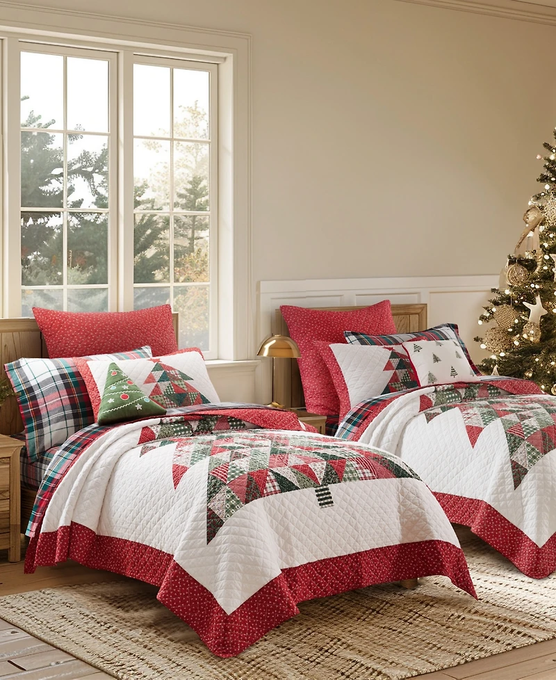 Levtex Patchwork Pine Stitching 2-Pc. Quilt Set, Twin/Twin Xl