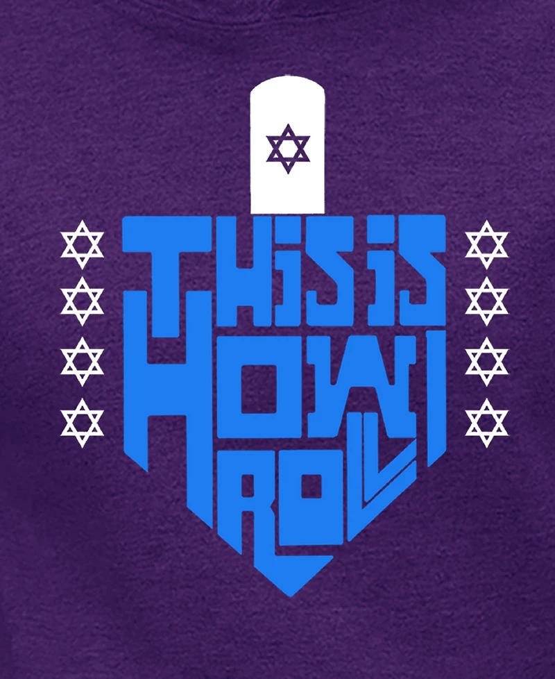 La Pop Art Women's This is How I Roll Word Hooded Sweatshirt