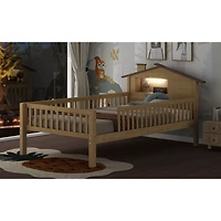 Streamdale Furniture Twin Platform Bed with House Headboard and Storage