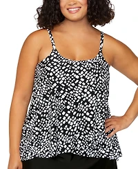 Island Escape Plus Size Cape Town Printed Tankini, Exclusively at Macy's