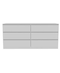 Cocora 6 Drawer Double Dresser, Superior Top, White