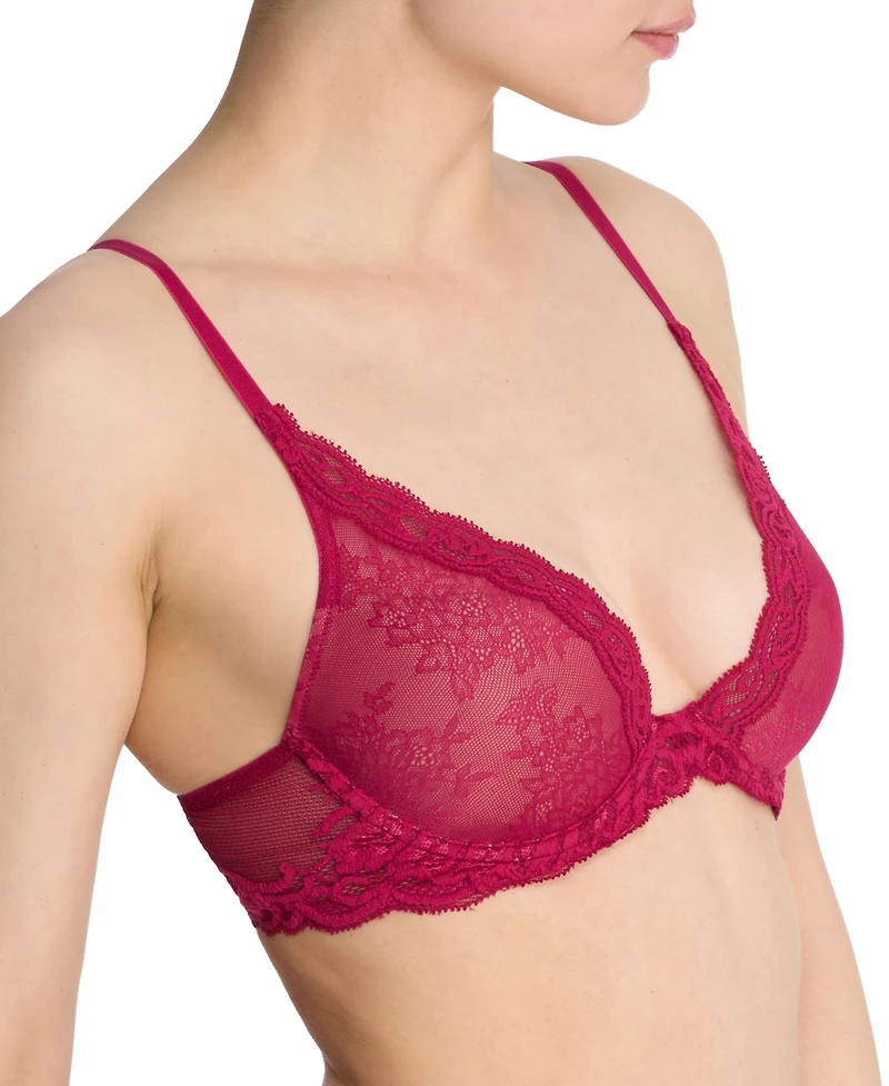 Natori Women's Feathers Lace Contour Underwire Plunge Bra 730023