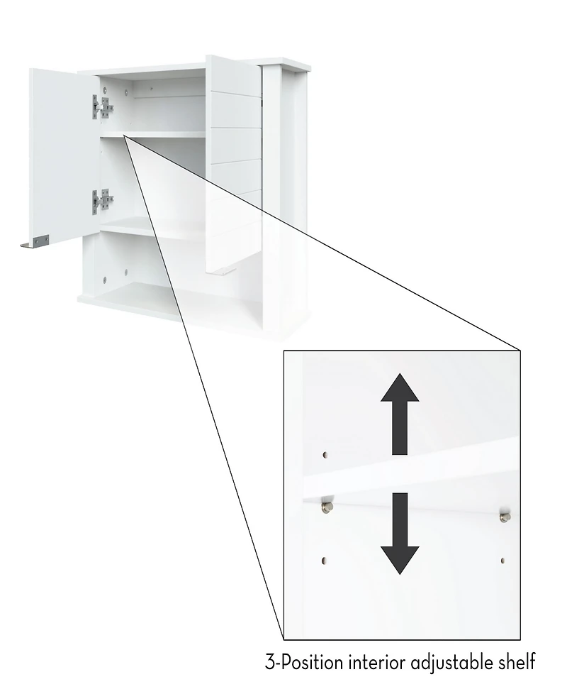 RiverRidge Home Madison Collection 2 Door Wall Cabinet