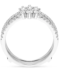 Diamond Double Row Enhancer Guard Ring (1/2 ct. t.w.) in 14k White Gold