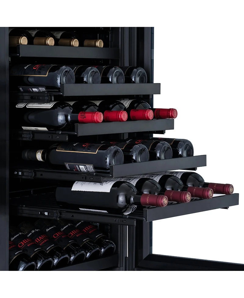 Newair Estate 24” Premium Dual Zone Wine Fridge and Beverage Center, Refrigerator Drawer Cabinets with 175 Can Capacity, Premium Built in Wine