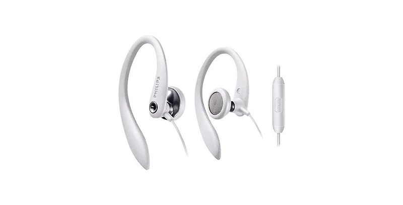 Philips Wired Sports Earbuds with Mic - Sweat Resistant, Secure Fit, High-Quality Sound, Noise Isolation Great for Running and Gym