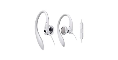 Philips Wired Sports Earbuds with Mic - Sweat Resistant, Secure Fit, High-Quality Sound, Noise Isolation Great for Running and Gym