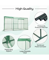 Aoodor 12'x4'x6' Crop Cage Plant Protection Netting Tent with Zipper for Vegetables Fruits and Plant, Suitable for Garden Yard and Lawn