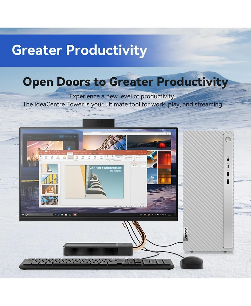 Lenovo IdeaCentre 14 Daily Tower Desktop Intel Core i7 14700 16GB Ram Intel Uhd Graphics 512GB Ssd Storage Windows 11 Home - Grey