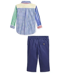Polo Ralph Lauren Baby Boys Cotton Poplin Shirt & Chino Pants Set