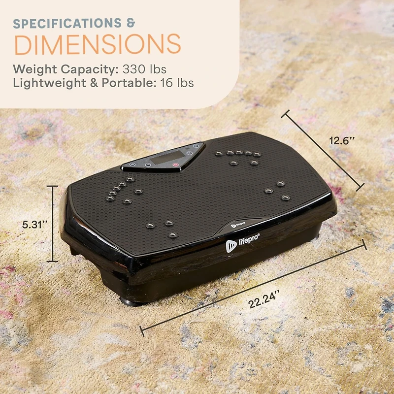 LifePro Vibration Plate with Magnetic Acupoints – Full Body Workout & Lymphatic Drainage Machine