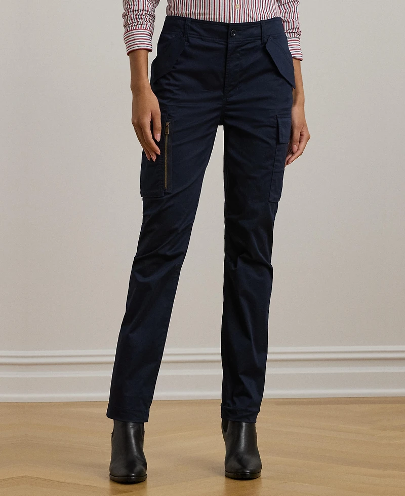 Lauren Ralph Women's Cotton Sateen Cargo Pant