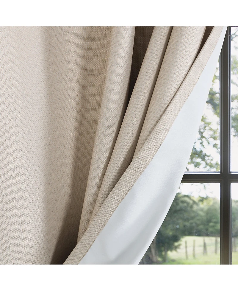 Textured Blackout Grommet Curtains Pair(2 panels