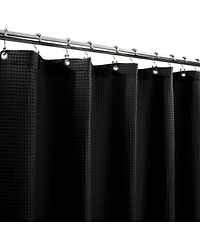 Awesome Home Cotton Blend Soft Waffle Weave Shower Curtain, 72"X96"