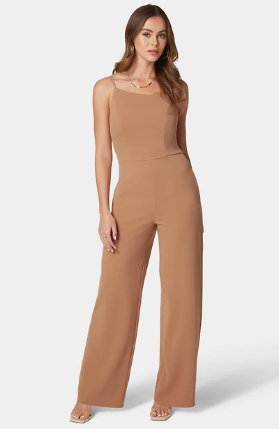 Bebe Women's One Shoulder Core Jumpsuit