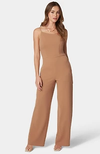 Bebe Women's One Shoulder Core Jumpsuit