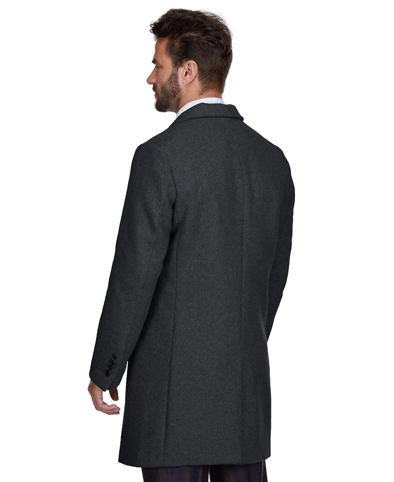 Braveman Men's Big & Tall Tailored Wool Blend Notch Collar Walker Car Coat