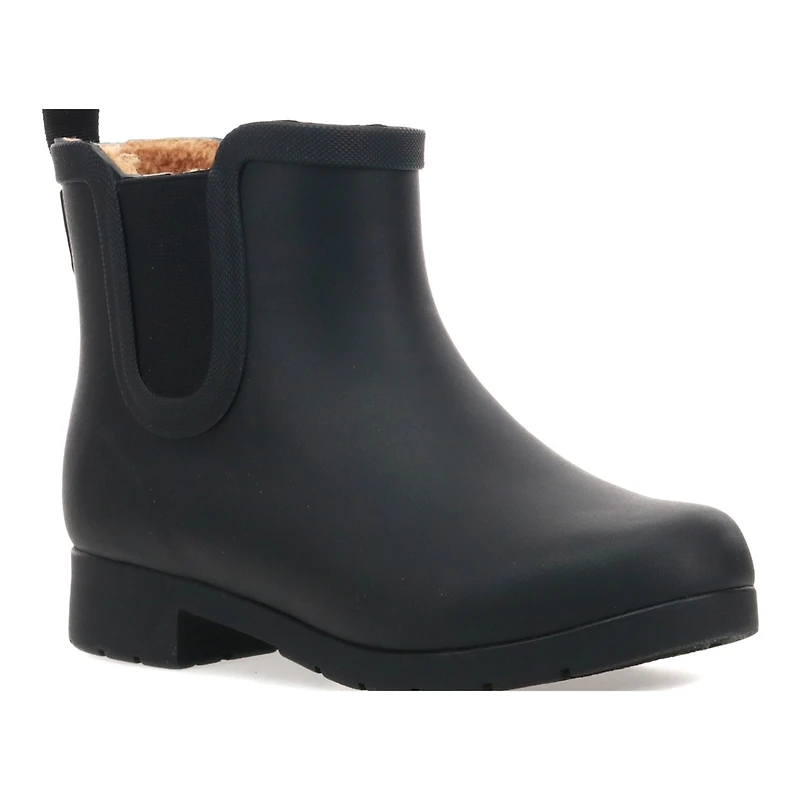 Womens Delridge Faux Fur Chelsea Rain Boot
