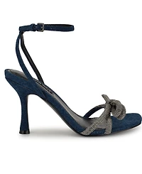 Nine West Women's Ivid Square Toe Tapered Heel Dress Sandals