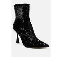 Samia Sequin Lace Boots