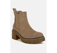 Vostok Suede Chunky Chelsea Boots Women
