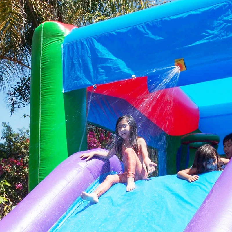 HeroKiddo Octopus Commercial Grade Bounce House Water Slide with Splash Pool for Kids and Adults (with Blower), Wet Dry Combo, Basketball Hoop, Outdoo