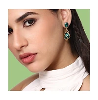Sohi Women's Spiral Drop Earrings
