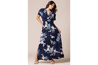 Kiyonna Women's Vienna Kimono Sleeve Long Maxi Dress
